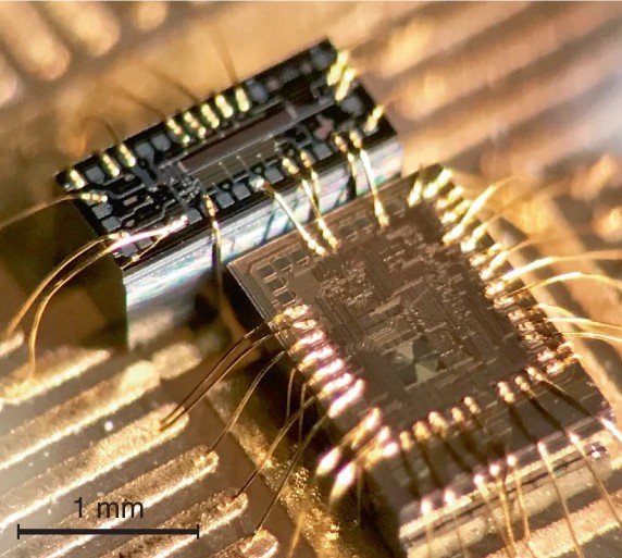 Close up image of filter chip in laser