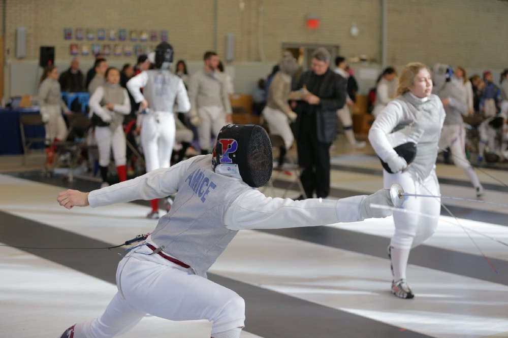 Alexandre Amice in fencing gear