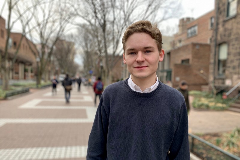 Zachary Whitlock on Locust Walk