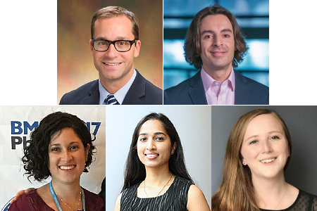 William H. Peranteau, Michael J. Mitchell, Margaret Billingsley, Meghana Kashyap, and Rachel Riley (Clockwise from top left)