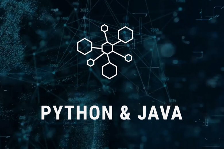 Course logo that says "Python & Java"