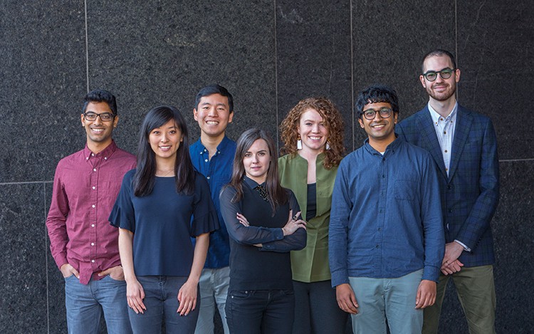 From left: Adarsh Battu, Rui Jing Jiang and Brandon Kao; Bethany Edwards and Anna Couturier; and Avik De and Gavin Kenneally.
