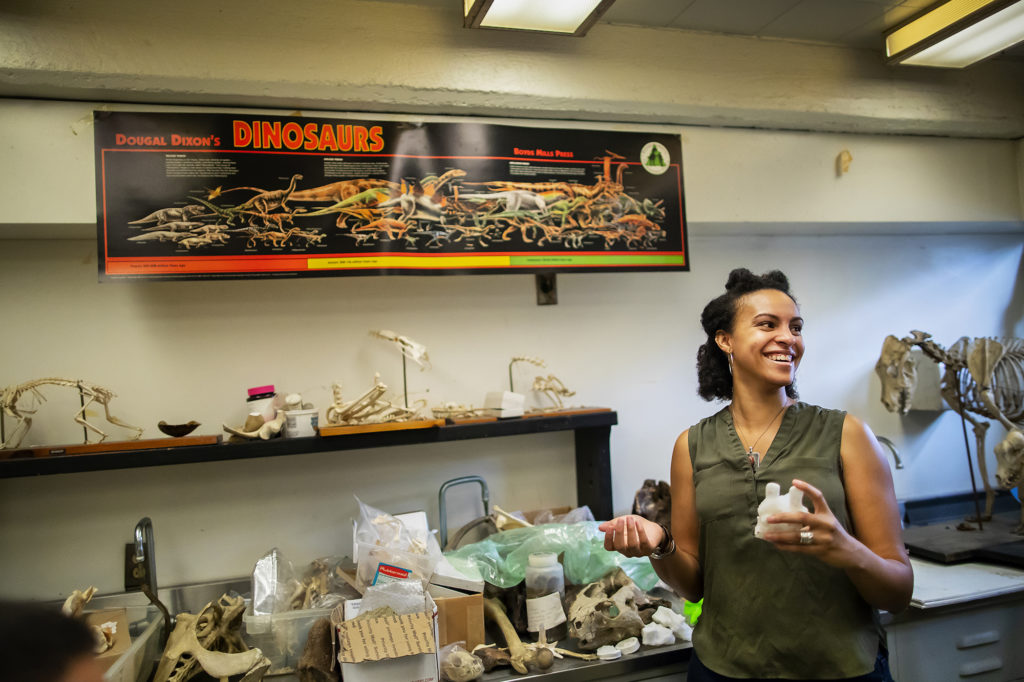 Aja Carter in her lab.