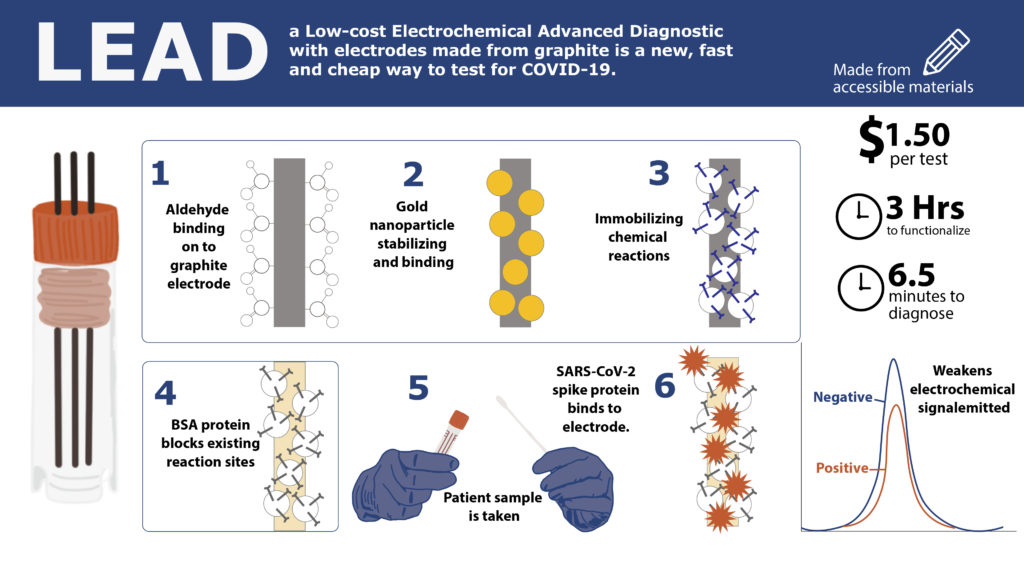 Inforgraphic showing how LEAD diagnostic systems are fabricated.