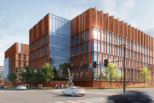 A rendering of the new Pennovation Works building