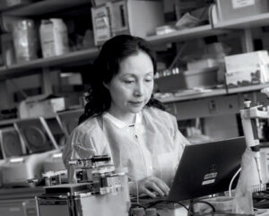 Jenny Jiang in her lab.
