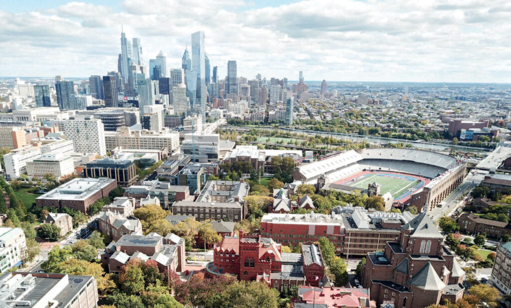 Aerial photograph of the City of Philadelphia and Penn