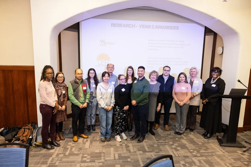 A group of students receiving an award for the Penn 4 C program.